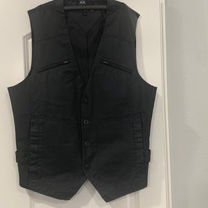 Gently used leather Guess Vest
